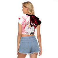 Personalized Poland Crowned Eagle Raglan Cropped T Shirt Special Style - Wonder Print Shop
