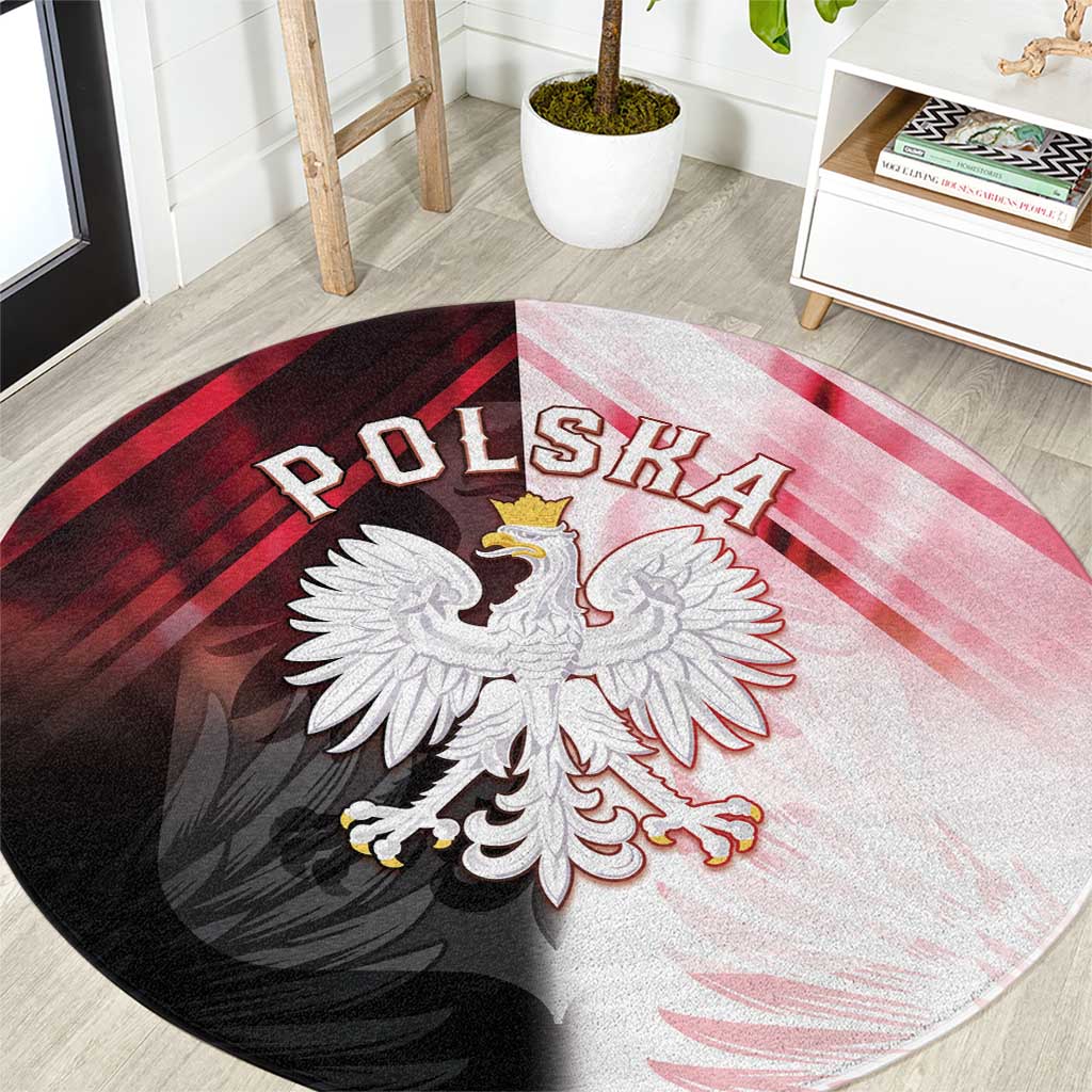 Poland Crowned Eagle Round Carpet Special Style - Wonder Print Shop