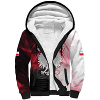 Personalized Poland Crowned Eagle Sherpa Hoodie Special Style - Wonder Print Shop