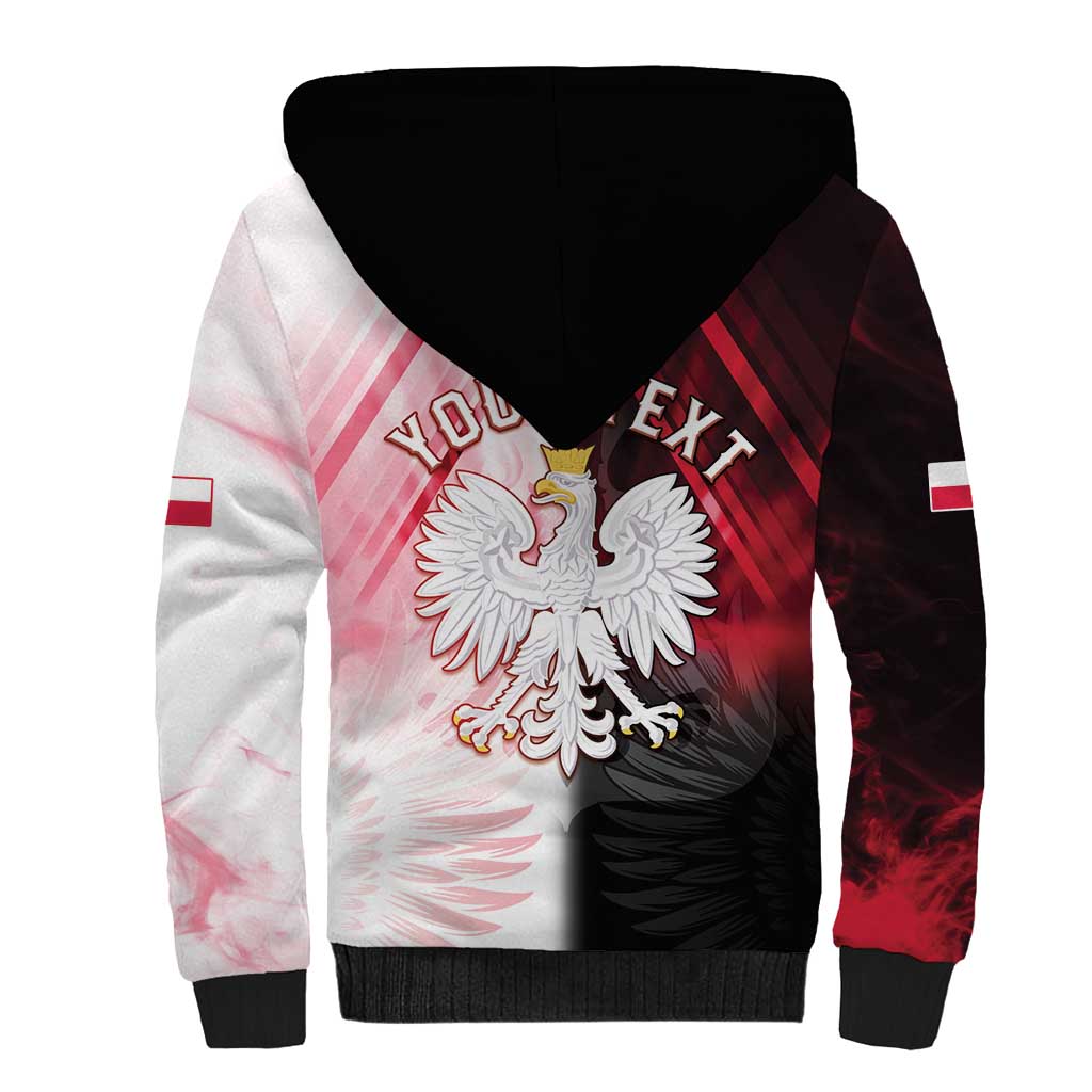 Personalized Poland Crowned Eagle Sherpa Hoodie Special Style - Wonder Print Shop