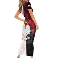 Personalized Poland Crowned Eagle Short Sleeve Bodycon Dress Special Style - Wonder Print Shop
