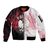 Personalized Poland Crowned Eagle Sleeve Zip Bomber Jacket Special Style - Wonder Print Shop