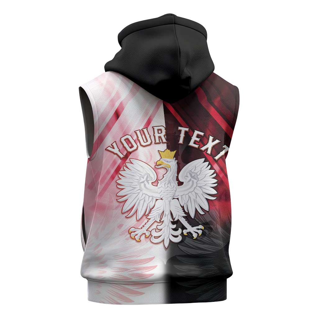 Personalized Poland Crowned Eagle Sleeveless Hoodie Special Style - Wonder Print Shop