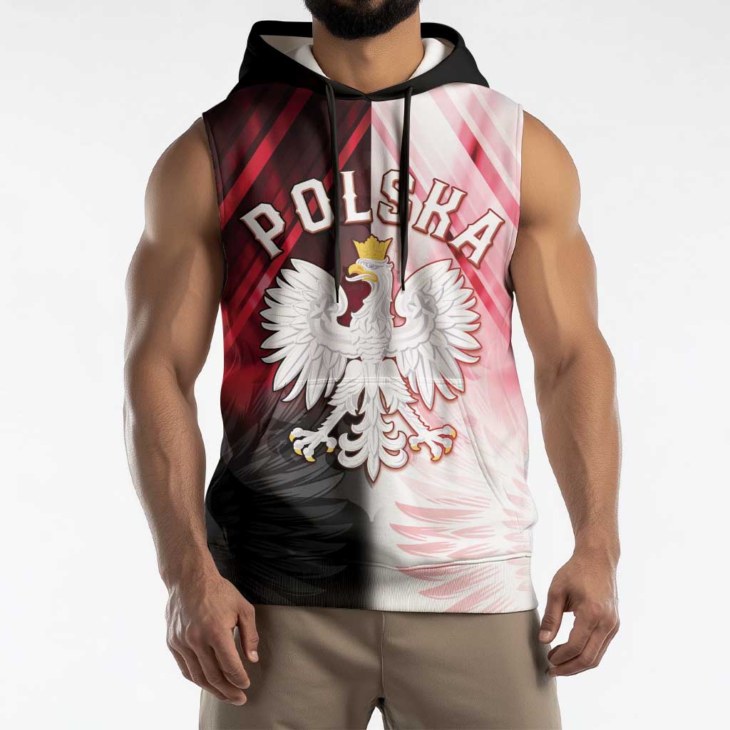 Personalized Poland Crowned Eagle Sleeveless Hoodie Special Style - Wonder Print Shop