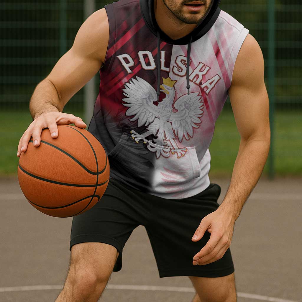 Personalized Poland Crowned Eagle Sleeveless Hoodie Special Style - Wonder Print Shop