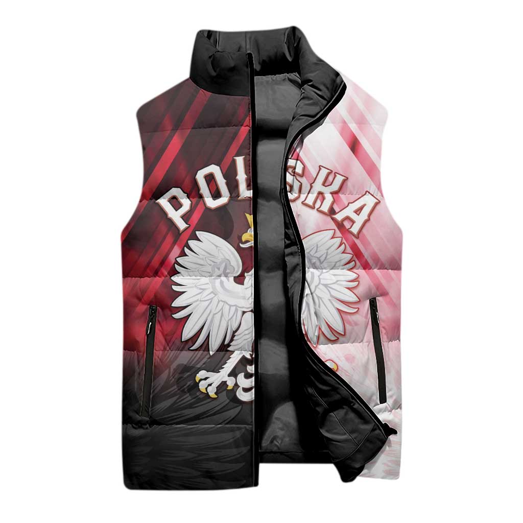 Personalized Poland Crowned Eagle Sleeveless Puffer Jacket Special Style - Wonder Print Shop