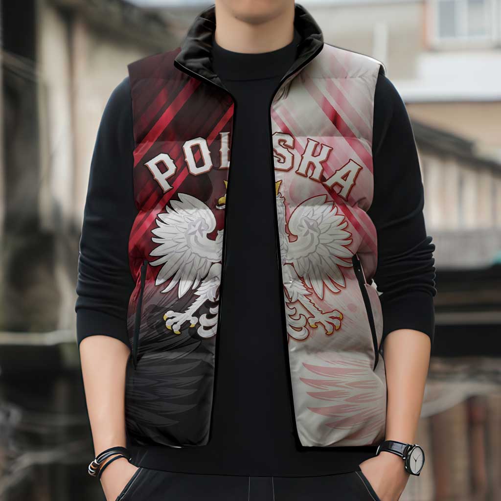 Personalized Poland Crowned Eagle Sleeveless Puffer Jacket Special Style - Wonder Print Shop