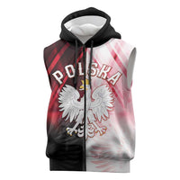 Personalized Poland Crowned Eagle Sleeveless Zip Hoodie Special Style - Wonder Print Shop