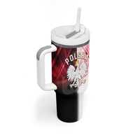 Personalized Poland Crowned Eagle Tumbler With Handle Special Style - Wonder Print Shop