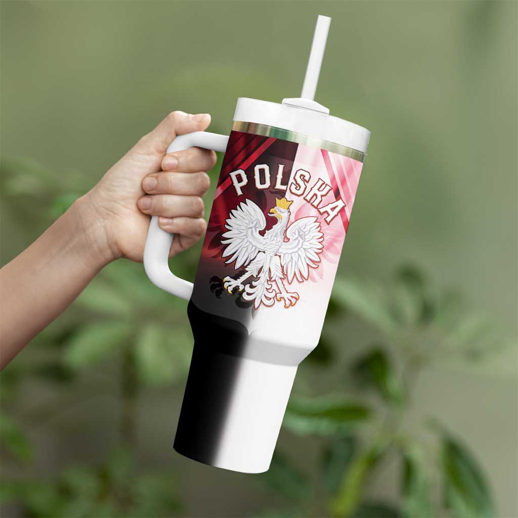 Personalized Poland Crowned Eagle Tumbler With Handle Special Style - Wonder Print Shop