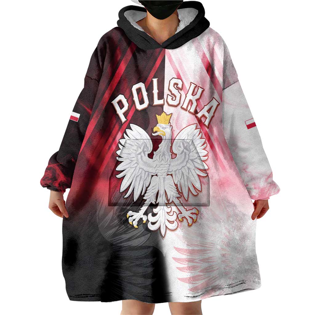 Personalized Poland Crowned Eagle Wearable Blanket Hoodie Special Style - Wonder Print Shop