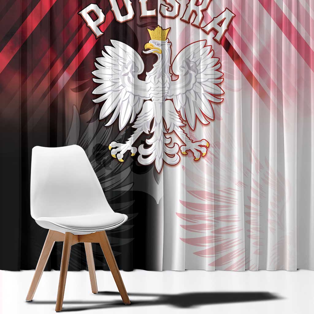 Poland Crowned Eagle Window Curtain Special Style - Wonder Print Shop