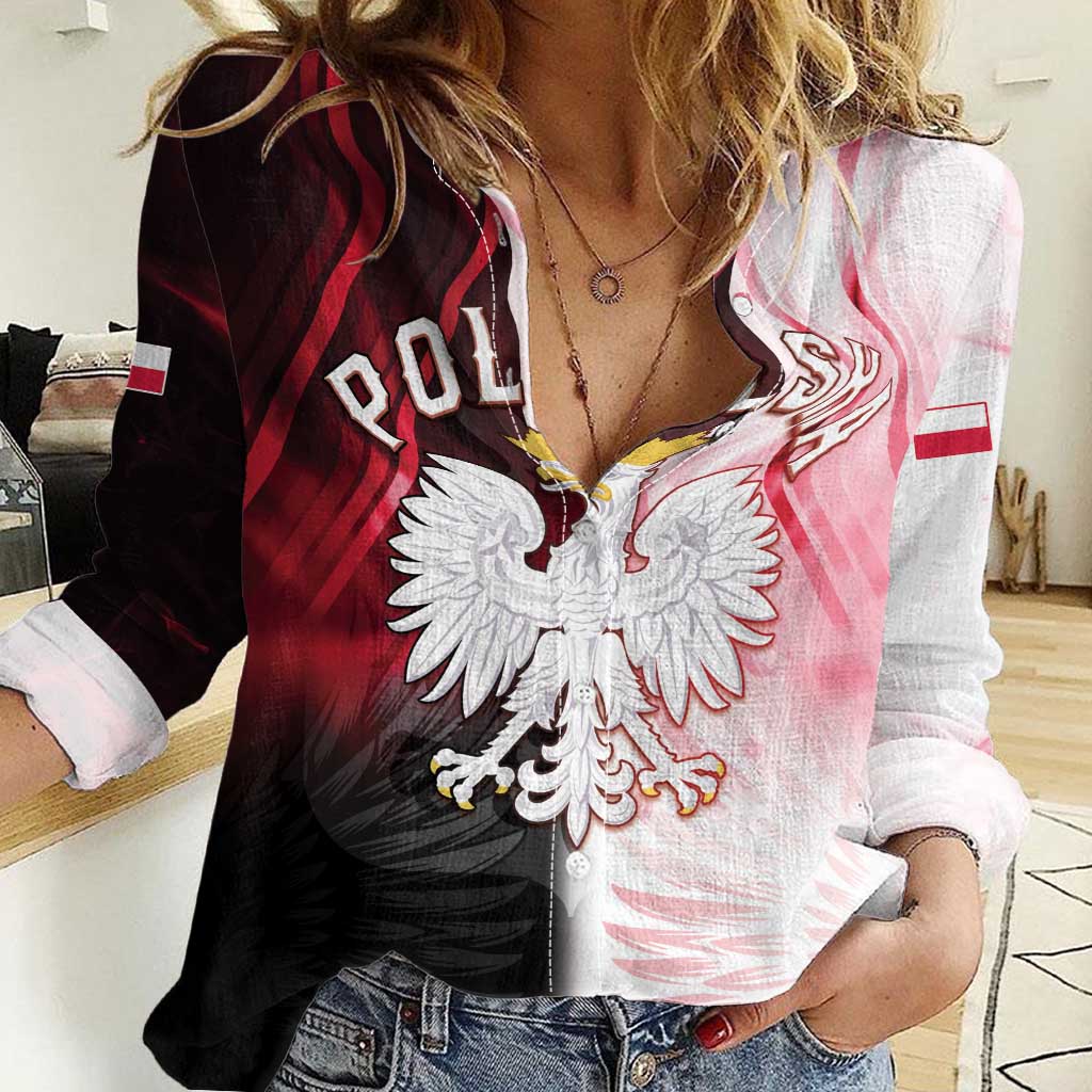 Personalized Poland Crowned Eagle Women Casual Shirt Special Style - Wonder Print Shop