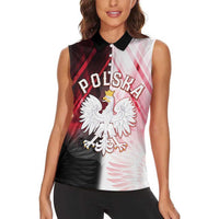 Personalized Poland Crowned Eagle Women Sleeveless Polo Shirt Special Style - Wonder Print Shop