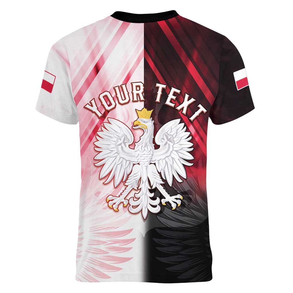 Personalized Poland Crowned Eagle Women V-Neck T-Shirt Special Style - Wonder Print Shop