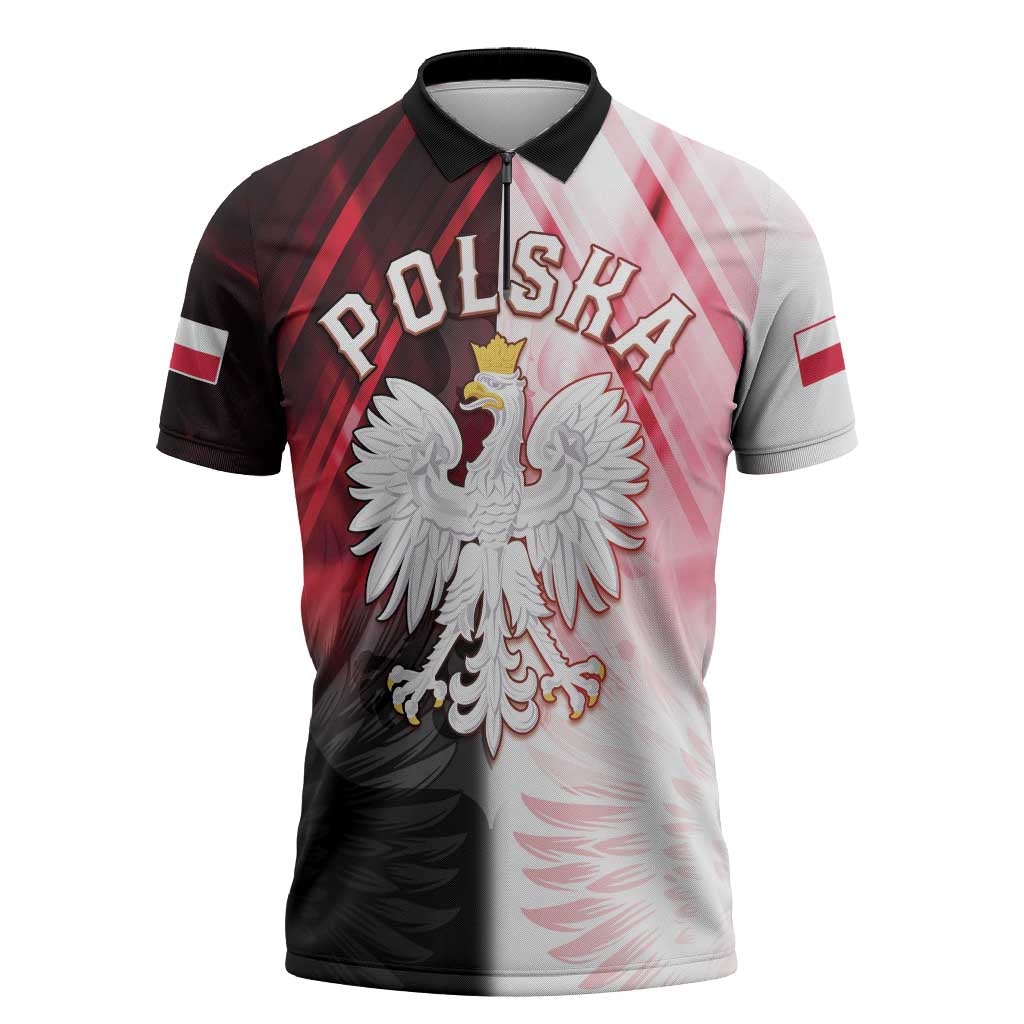 Personalized Poland Crowned Eagle Zipper Polo Shirt Special Style - Wonder Print Shop