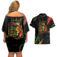 Juneteenth Is My Independence Day Couples Matching Off Shoulder Short Dress and Hawaiian Shirt