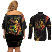 Juneteenth Is My Independence Day Couples Matching Off Shoulder Short Dress and Long Sleeve Button Shirt