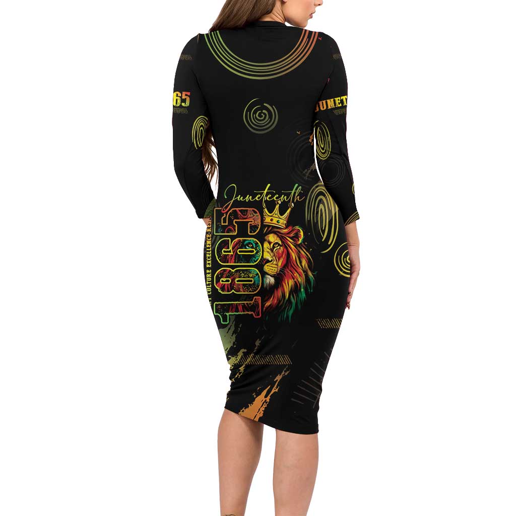 Juneteenth Is My Independence Day Family Matching Long Sleeve Bodycon Dress and Hawaiian Shirt