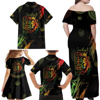 Juneteenth Is My Independence Day Family Matching Off Shoulder Maxi Dress and Hawaiian Shirt