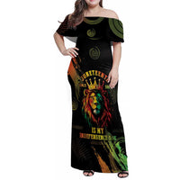 Juneteenth Is My Independence Day Family Matching Off Shoulder Maxi Dress and Hawaiian Shirt