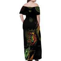 Juneteenth Is My Independence Day Family Matching Off Shoulder Maxi Dress and Hawaiian Shirt
