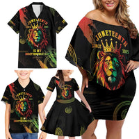Juneteenth Is My Independence Day Family Matching Off Shoulder Short Dress and Hawaiian Shirt