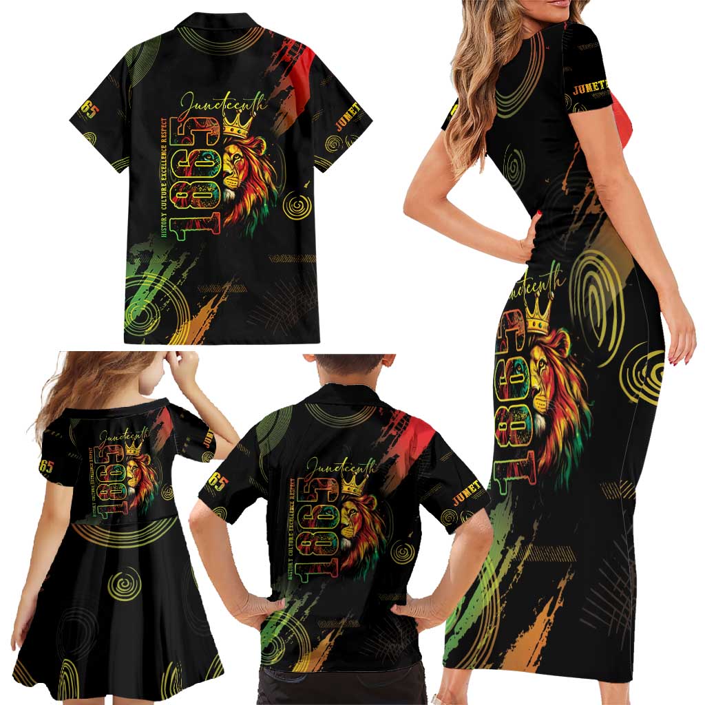 Juneteenth Is My Independence Day Family Matching Short Sleeve Bodycon Dress and Hawaiian Shirt