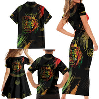 Juneteenth Is My Independence Day Family Matching Short Sleeve Bodycon Dress and Hawaiian Shirt