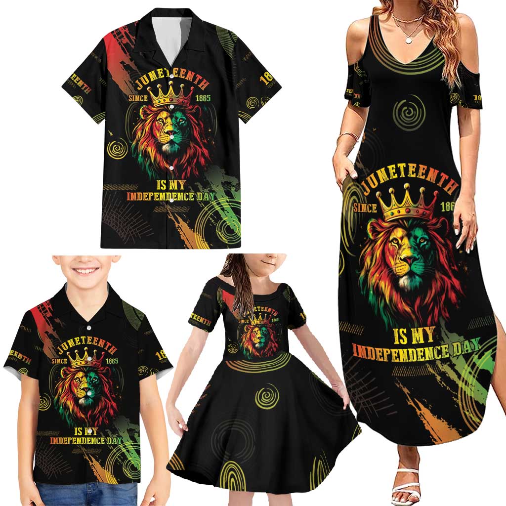 Juneteenth Is My Independence Day Family Matching Summer Maxi Dress and Hawaiian Shirt