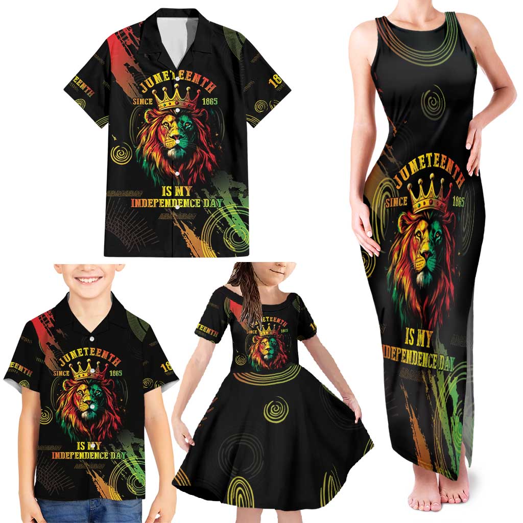 Juneteenth Is My Independence Day Family Matching Tank Maxi Dress and Hawaiian Shirt
