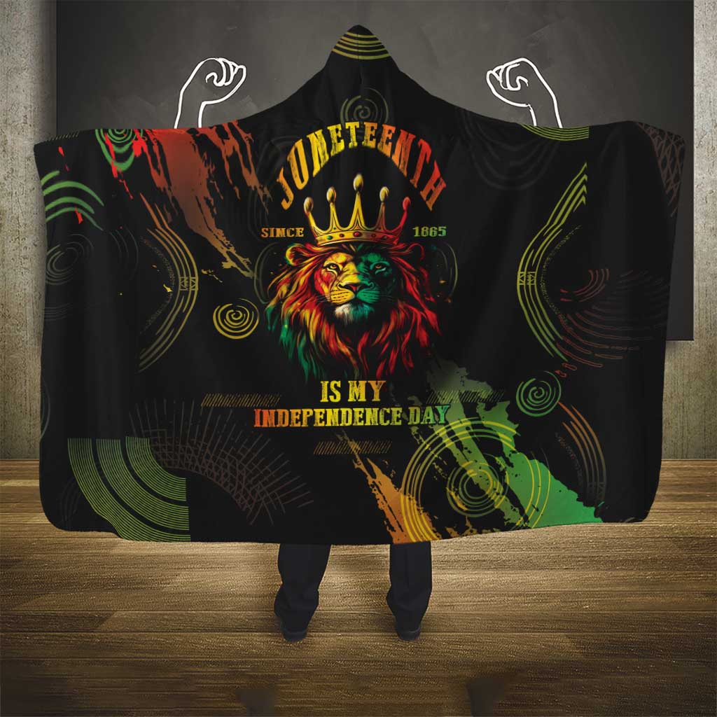 Juneteenth Is My Independence Day Hooded Blanket