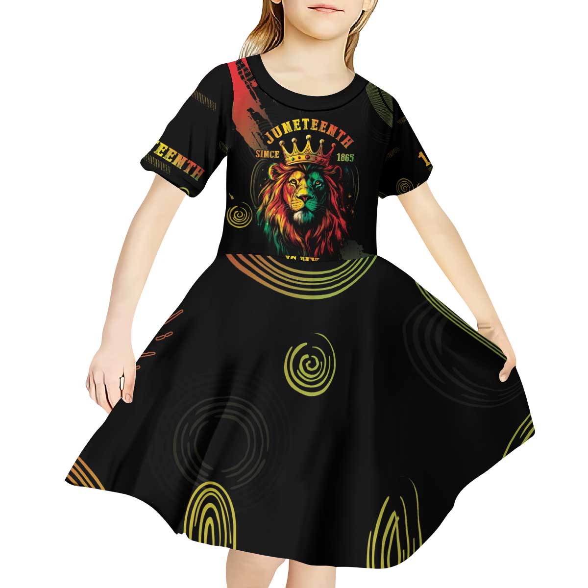 Juneteenth Is My Independence Day Kid Short Sleeve Dress