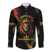 Juneteenth Is My Independence Day Long Sleeve Button Shirt