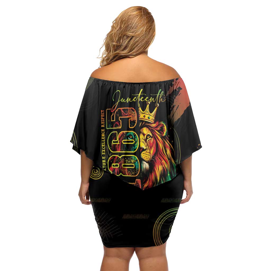 Juneteenth Is My Independence Day Off Shoulder Short Dress