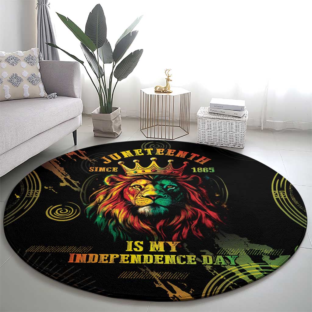 Juneteenth Is My Independence Day Round Carpet