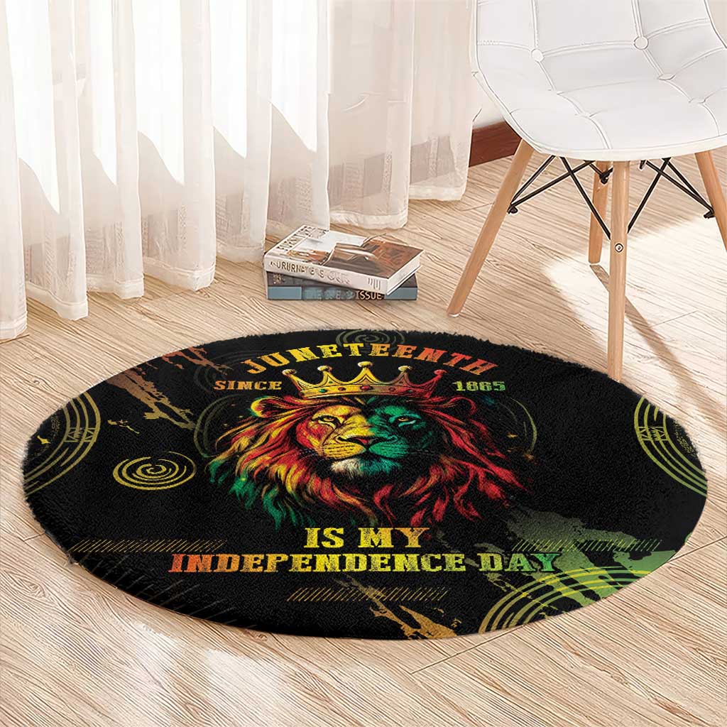 Juneteenth Is My Independence Day Round Carpet