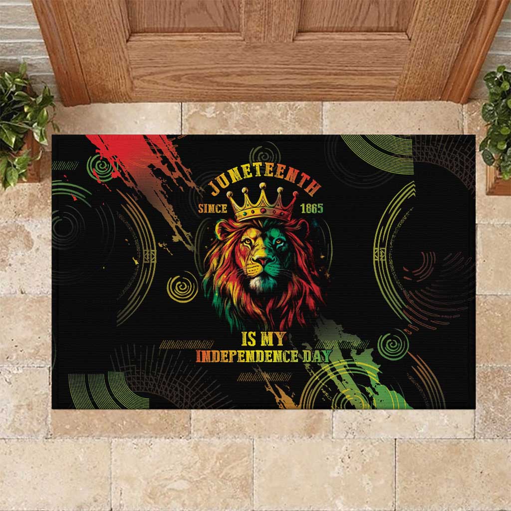 Juneteenth Is My Independence Day Rubber Doormat