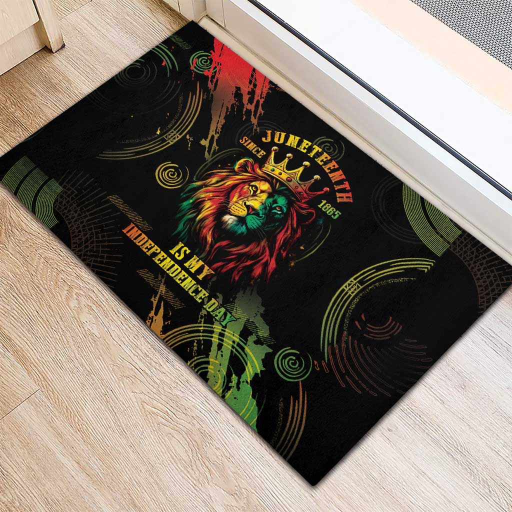 Juneteenth Is My Independence Day Rubber Doormat