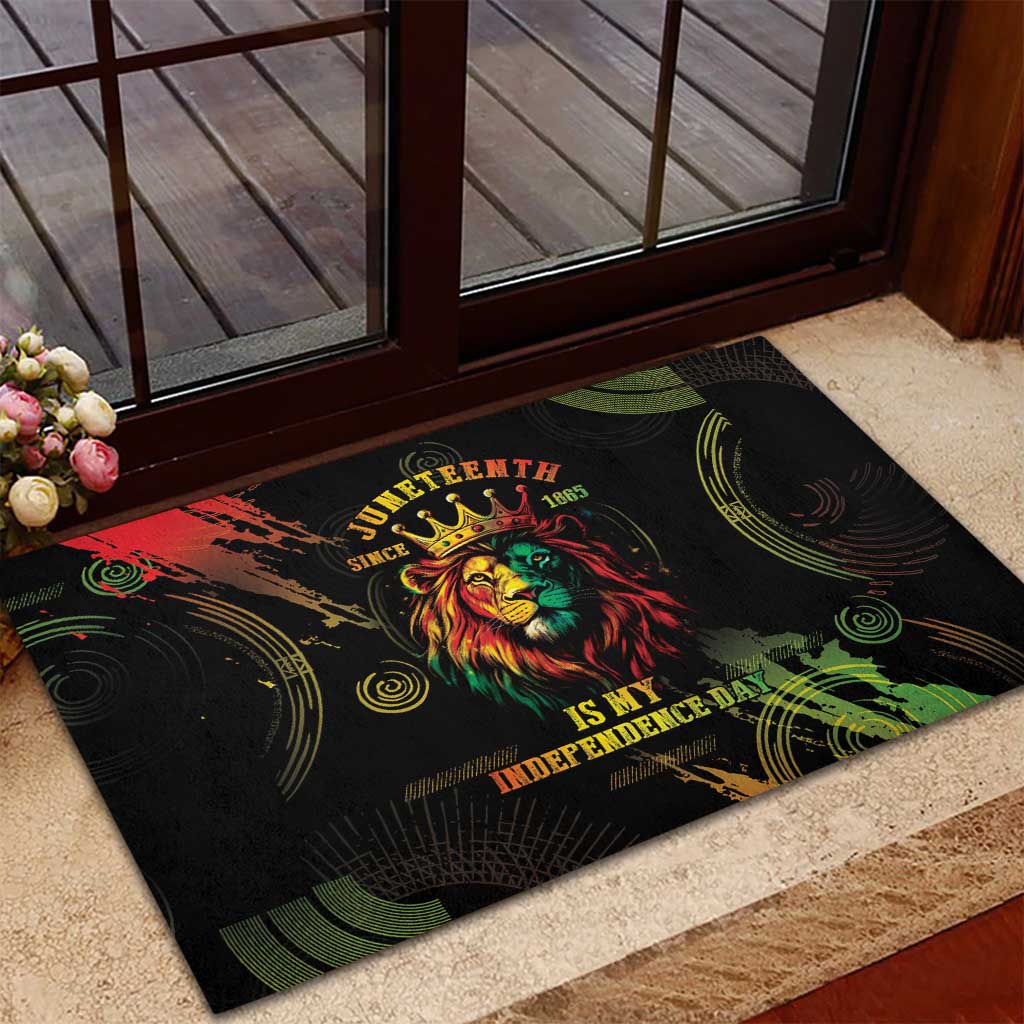 Juneteenth Is My Independence Day Rubber Doormat