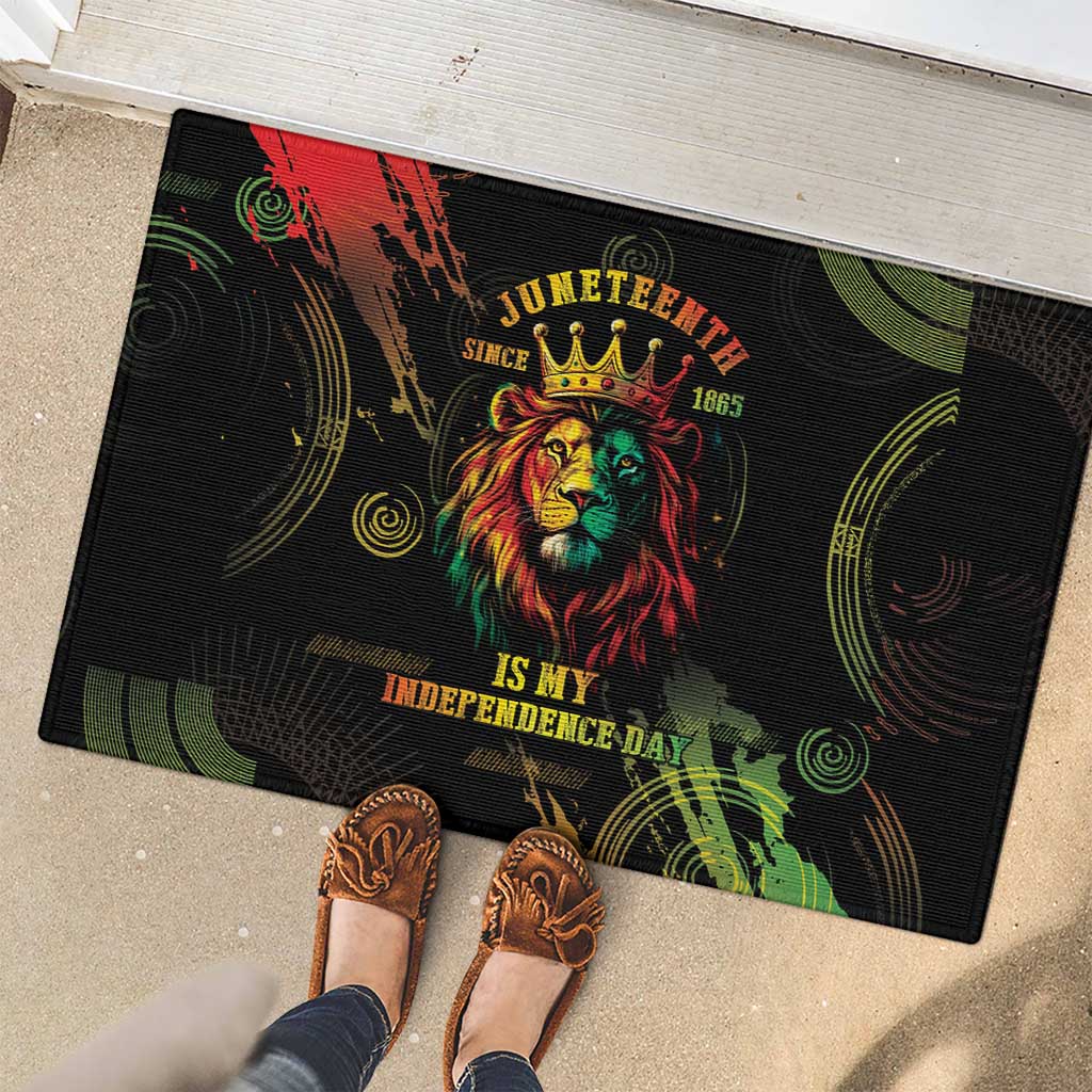 Juneteenth Is My Independence Day Rubber Doormat