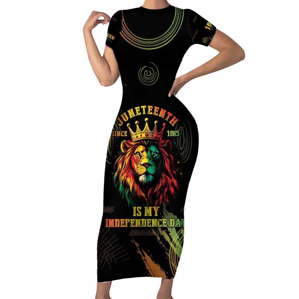 Juneteenth Is My Independence Day Short Sleeve Bodycon Dress