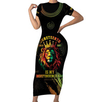 Juneteenth Is My Independence Day Short Sleeve Bodycon Dress