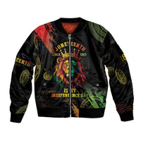 Juneteenth Is My Independence Day Sleeve Zip Bomber Jacket