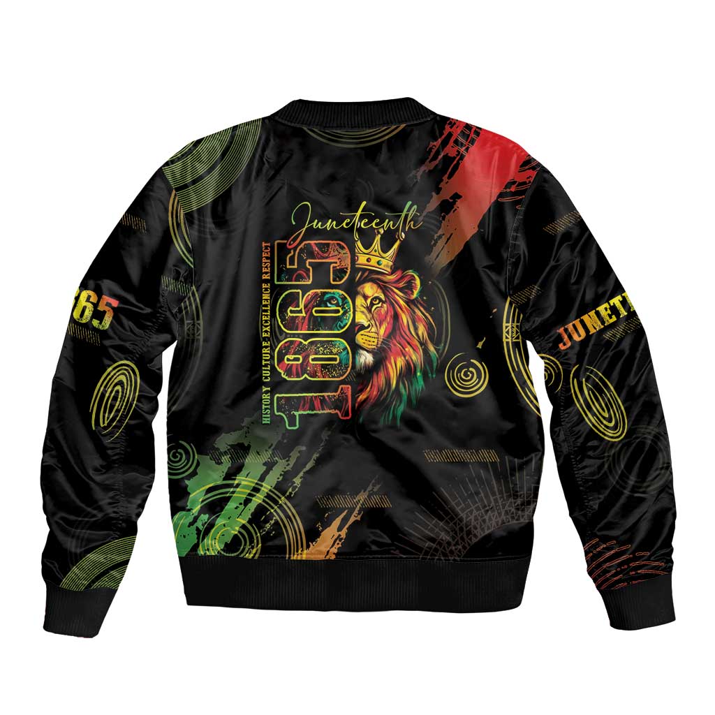 Juneteenth Is My Independence Day Sleeve Zip Bomber Jacket