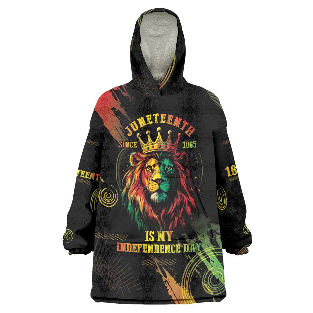 Juneteenth Is My Independence Day Wearable Blanket Hoodie