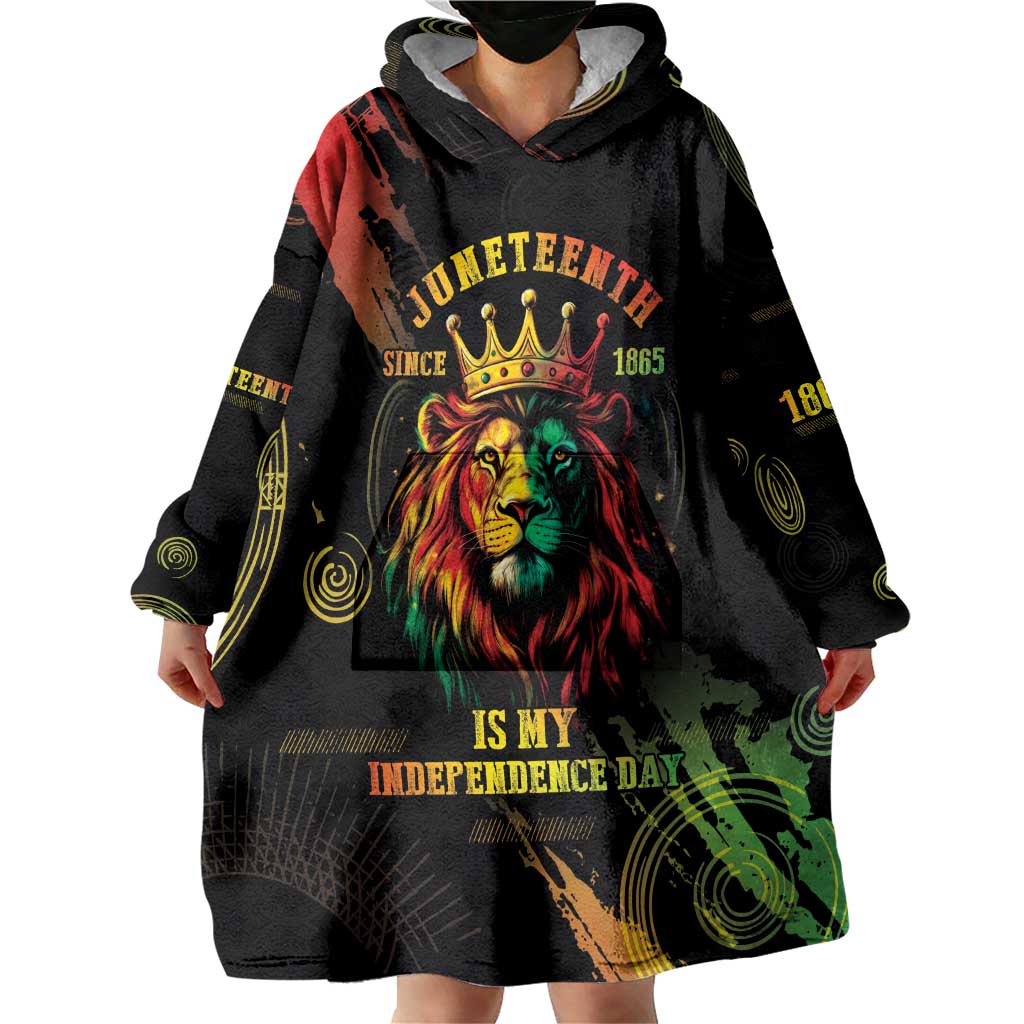 Juneteenth Is My Independence Day Wearable Blanket Hoodie