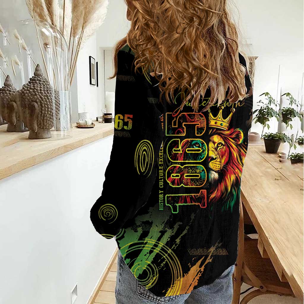 Juneteenth Is My Independence Day Women Casual Shirt