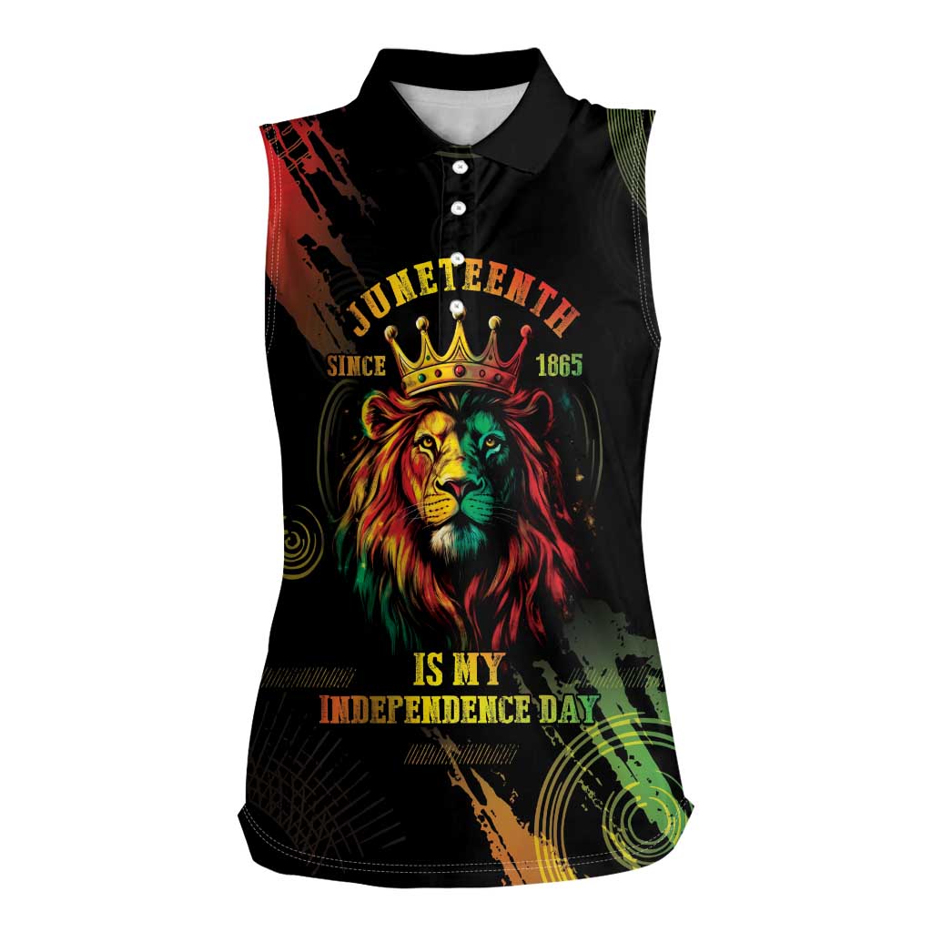 Juneteenth Is My Independence Day Women Sleeveless Polo Shirt