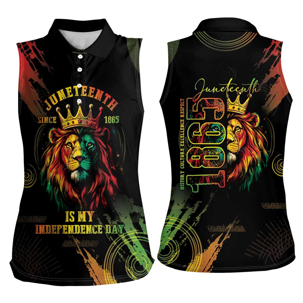 Juneteenth Is My Independence Day Women Sleeveless Polo Shirt
